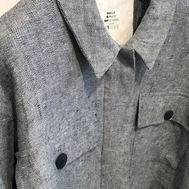 BILLIE - Veste Crop - sergé old blue