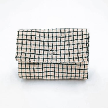 Mini pochette carreaux vert & rose